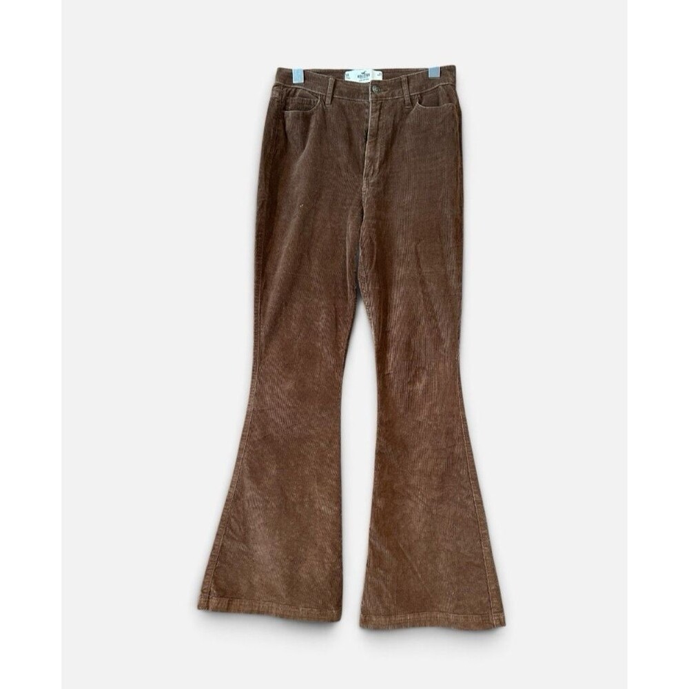 Hollister High-Rise Flare Corduroy Pants brown W27 L30 very stretchy